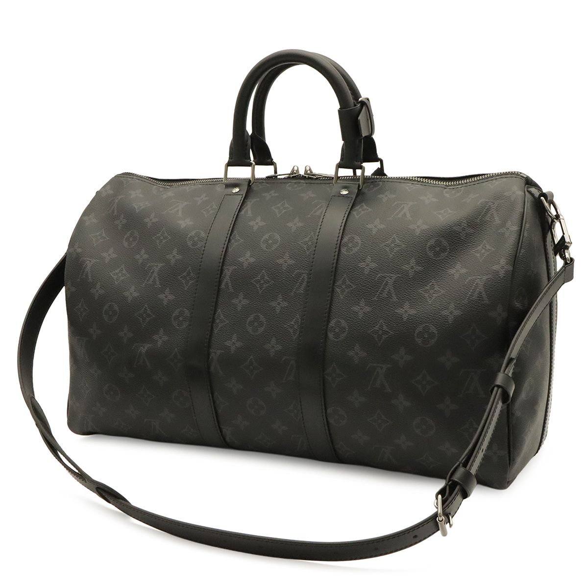 Louis Vuitton Monogram Eclipse Keepall Bandouliere 45 Boston Bag 2-Way — view 2