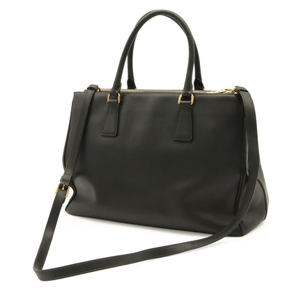 Prada Saffiano Lux 2-Way Shoulder Bag Leather Nero Black Gold — view 2