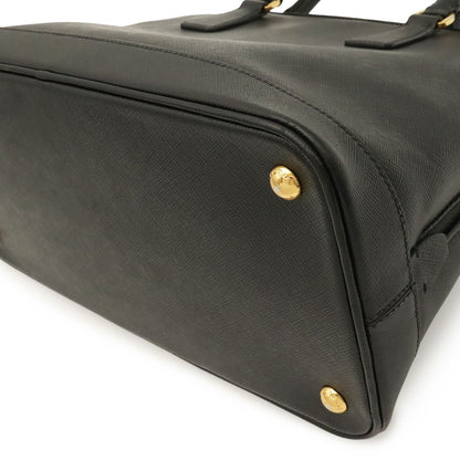 Prada Saffiano Tote 2-Way Shoulder Bag Leather Nero Black Gold — view 3