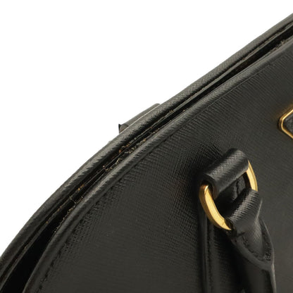 Prada Saffiano Tote 2-Way Shoulder Bag Leather Nero Black Gold — view 4