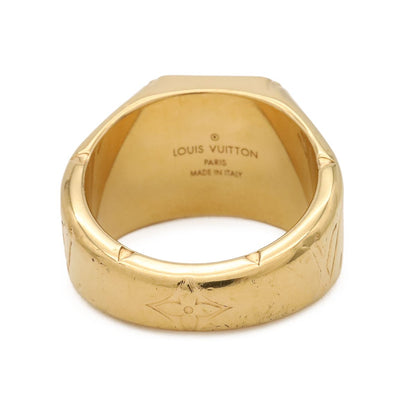 Louis Vuitton Signet Ring Monogram L Gold Plated — view 3