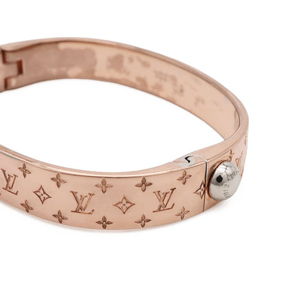 Louis Vuitton Calfskin Nanogram Bangle Bracelet Pgp Pink Gold — view 4