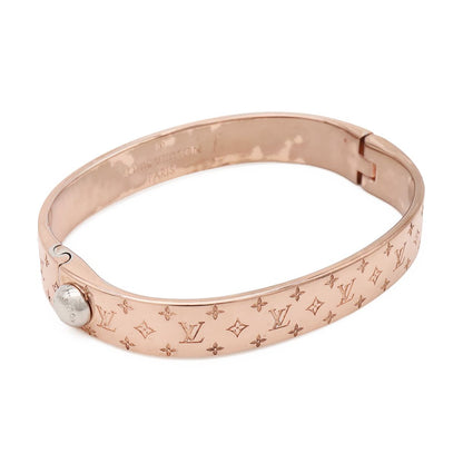 Louis Vuitton Calfskin Nanogram Bangle Bracelet Pgp Pink Gold