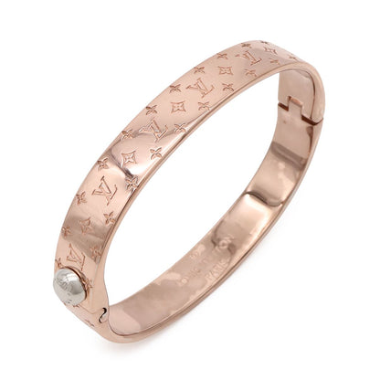 Louis Vuitton Calfskin Nanogram Bangle Bracelet Pgp Pink Gold — view 3