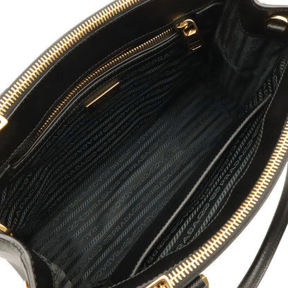 Prada Galleria Triangle Shoulder Bag Crossbody 2-Way Saffiano Leather Nero — view 8