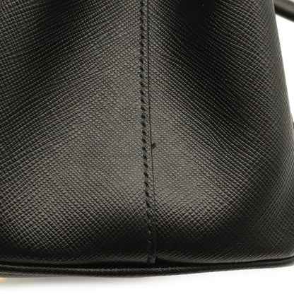 Prada Galleria Triangle Shoulder Bag Crossbody 2-Way Saffiano Leather Nero — view 4
