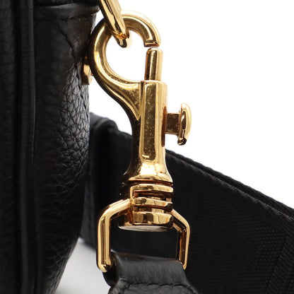 Versace Medusa Shoulder Bag 2-Way Clutch Leather Black Gold — view 5