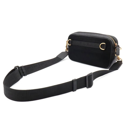 Versace Medusa Shoulder Bag 2-Way Clutch Leather Black Gold — view 2