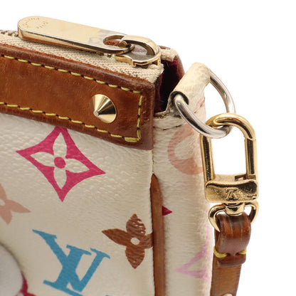 Louis Vuitton Monogram Multicolor Pochette Soir Pouch Party Blanc White — view 5