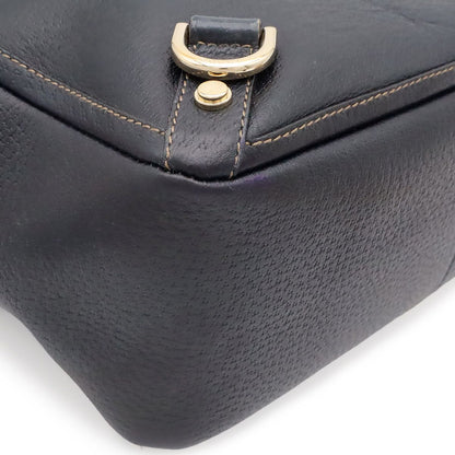 Gucci GG Canvas Abbey Line Tote Leather Navy Gold — view 3