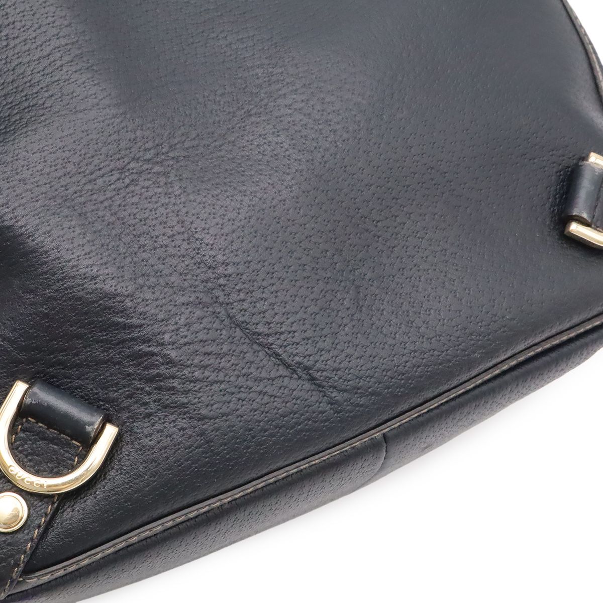 Gucci GG Canvas Abbey Line Tote Leather Navy Gold — view 8