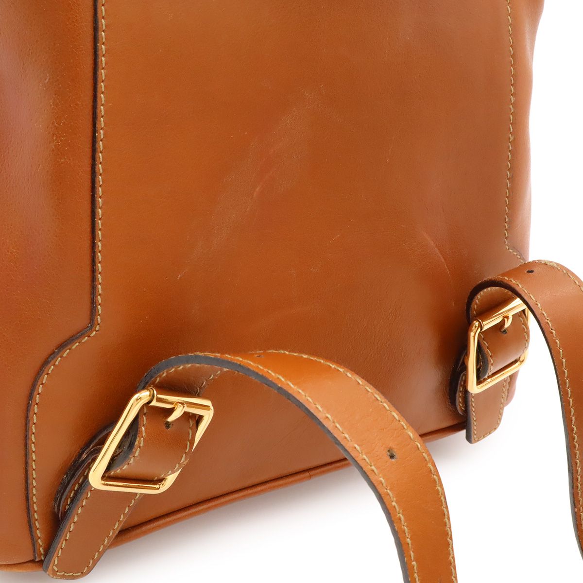 Gucci Bamboo Mini Backpack Shoulder Bag Leather Brown Gold 03 — view 6