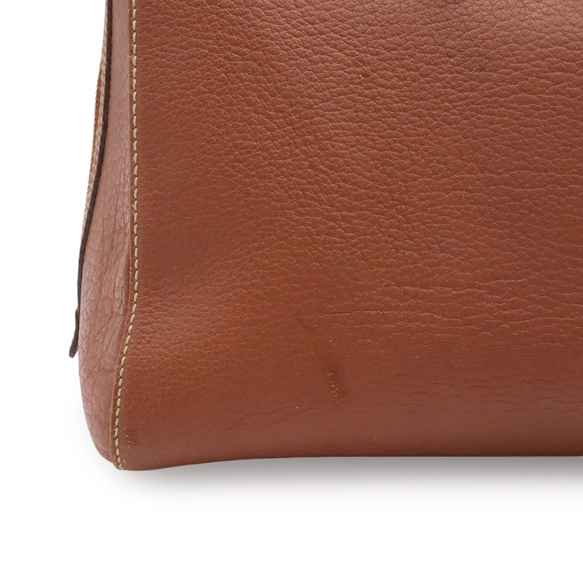 Bvlgari Maxillettare Logo Mania Mini Boston Handbag Leather Brown Gold — view 7