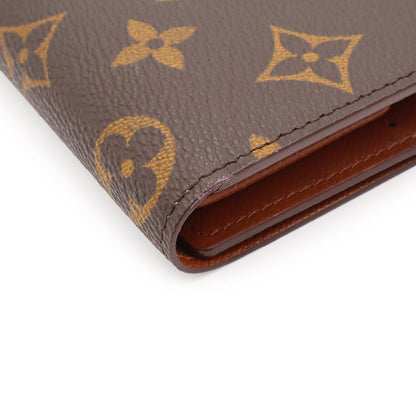 Louis Vuitton Monogram Porto Tresor International Wallet fold — view 3
