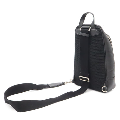 Gucci Jumbo GG Cross Belt Bag Crossbody Leather Black Silver — view 2