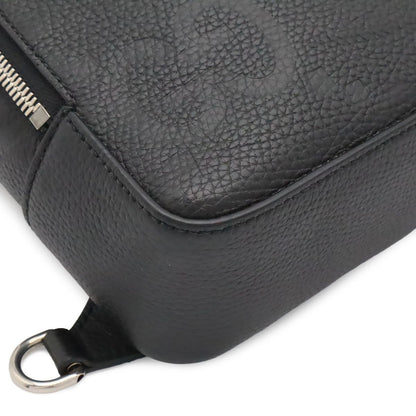 Gucci Jumbo GG Cross Belt Bag Crossbody Leather Black Silver — view 3
