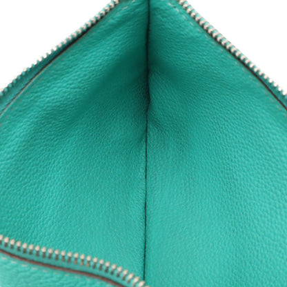 Hermes Dogon Duo GM 2 Fold Wallet 2 Togo Leather Lagon Emerald Green Silver Coin — view 9