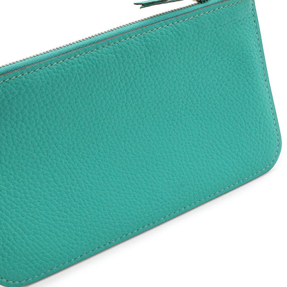 Hermes Dogon Duo GM 2 Fold Wallet 2 Togo Leather Lagon Emerald Green Silver Coin — view 8