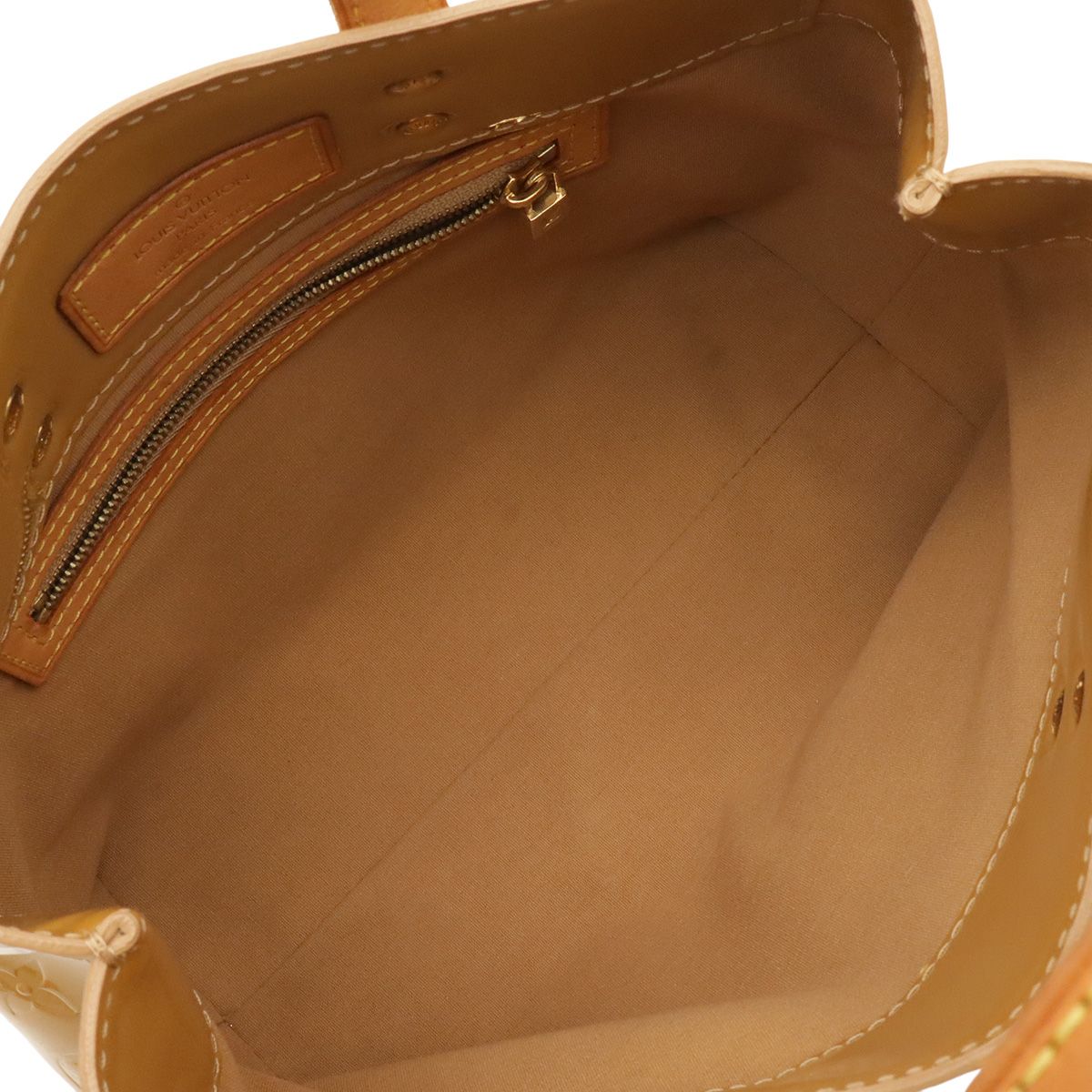 Louis Vuitton Monogram Vernis Reed PM Tote Mini Enamel Noisette Beige — view 5