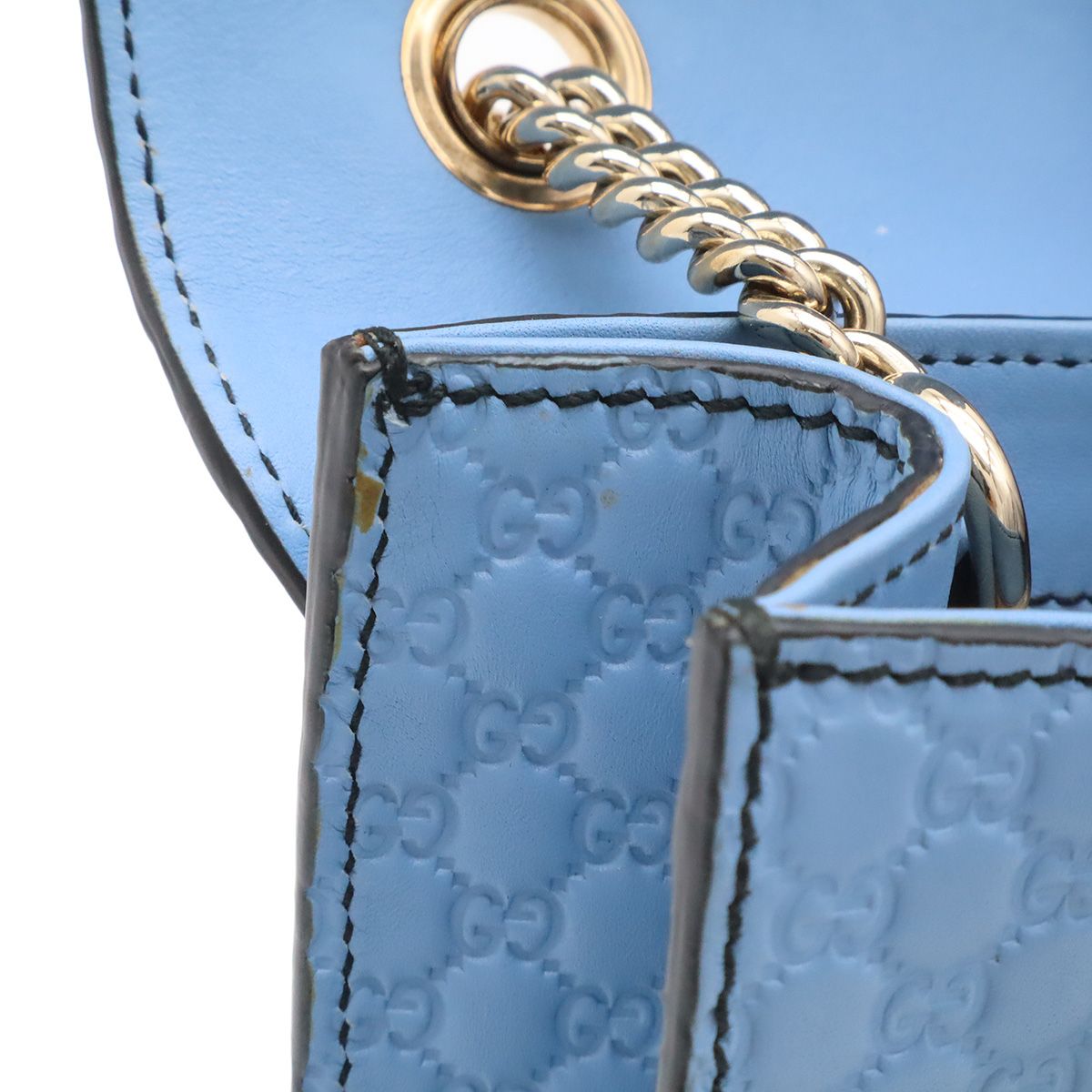 Gucci Micro Guccissima Emily Chain Shoulder Bag Pochette Fringe Tassel Leather — view 6