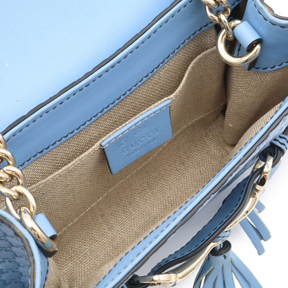 Gucci Micro Guccissima Emily Chain Shoulder Bag Pochette Fringe Tassel Leather — view 7