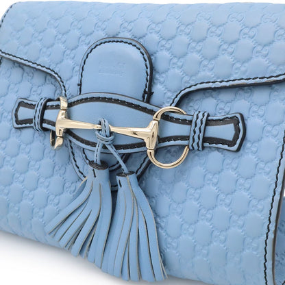 Gucci Micro Guccissima Emily Chain Shoulder Bag Pochette Fringe Tassel Leather — view 8