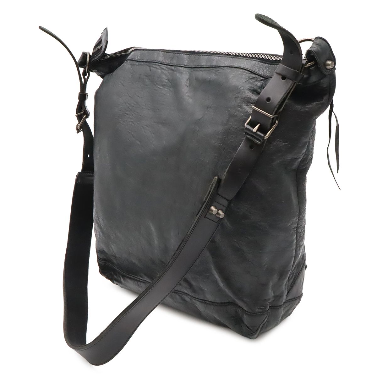 Balenciaga the Day Shoulder Bag Crossbody Leather Black — view 2