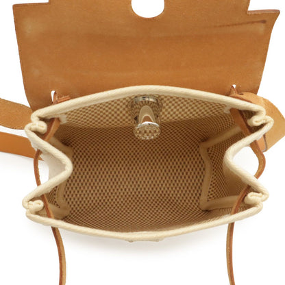 Hermes Herbag TPM Shoulder Bag Pochette Toile GM Officier Natural Light Brown — view 6