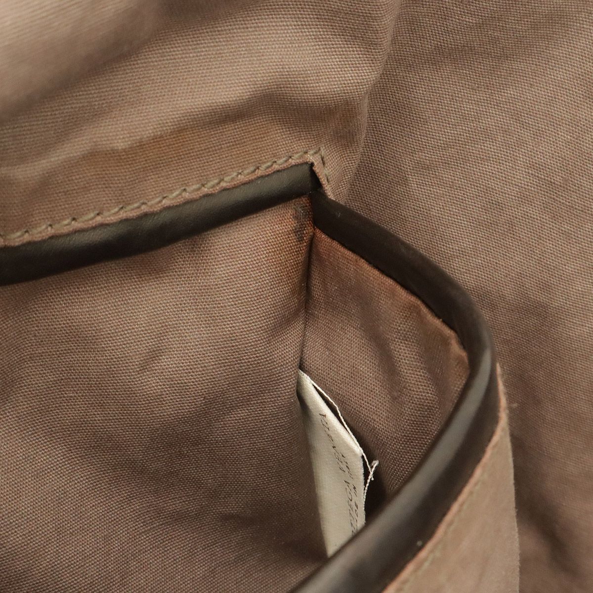 Bottega Veneta Spinnaker Shoulder Bag Nylon Black Dark Brown — view 7