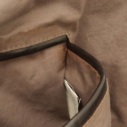 Bottega Veneta Spinnaker Shoulder Bag Nylon Black Dark Brown — view 7