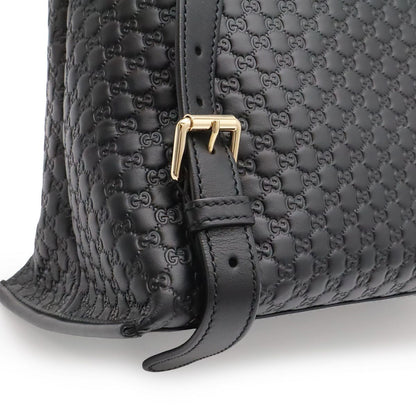 Gucci Micro Guccissima Backpack Leather Black Gold — view 6