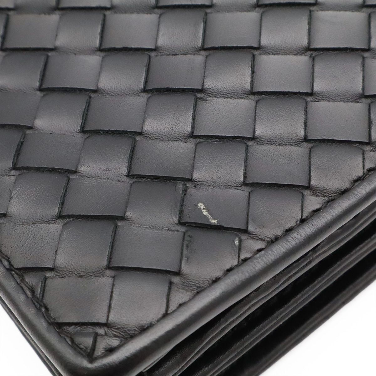 Bottega Veneta Intrecciato Business Briefcase Documents Purse Leather Black — view 6