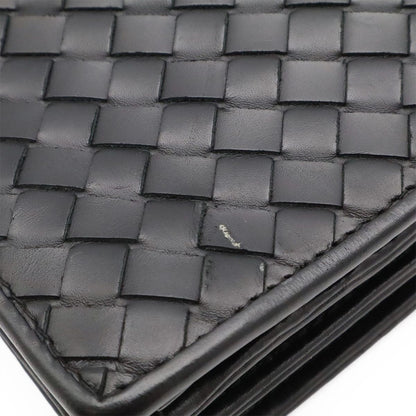 Bottega Veneta Intrecciato Business Briefcase Documents Purse Leather Black — view 6