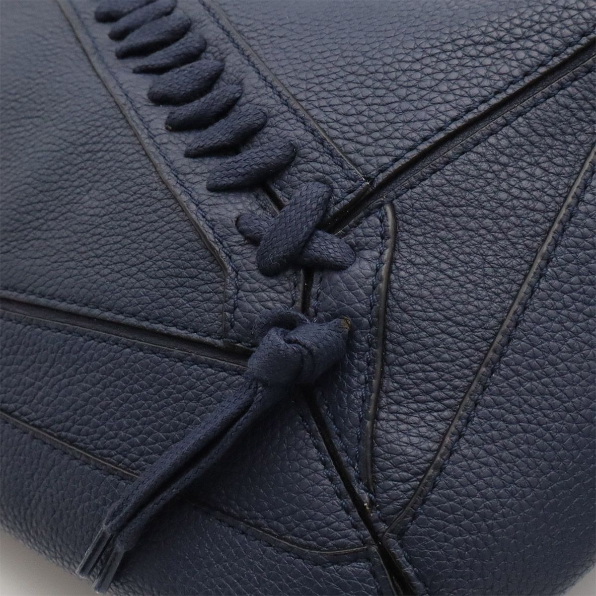 Loewe Puzzle Anagram Sling Bag Crossbody Leather Navy Silver — view 7