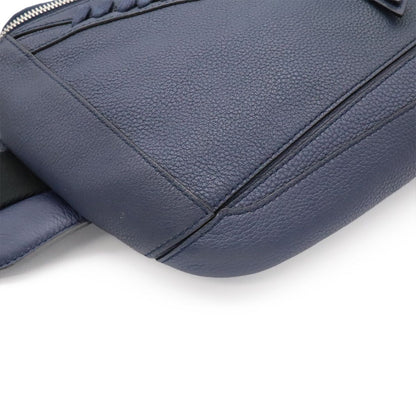 Loewe Puzzle Anagram Sling Bag Crossbody Leather Navy Silver — view 3