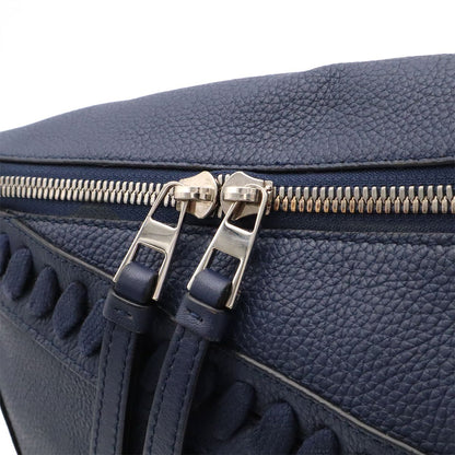 Loewe Puzzle Anagram Sling Bag Crossbody Leather Navy Silver — view 6