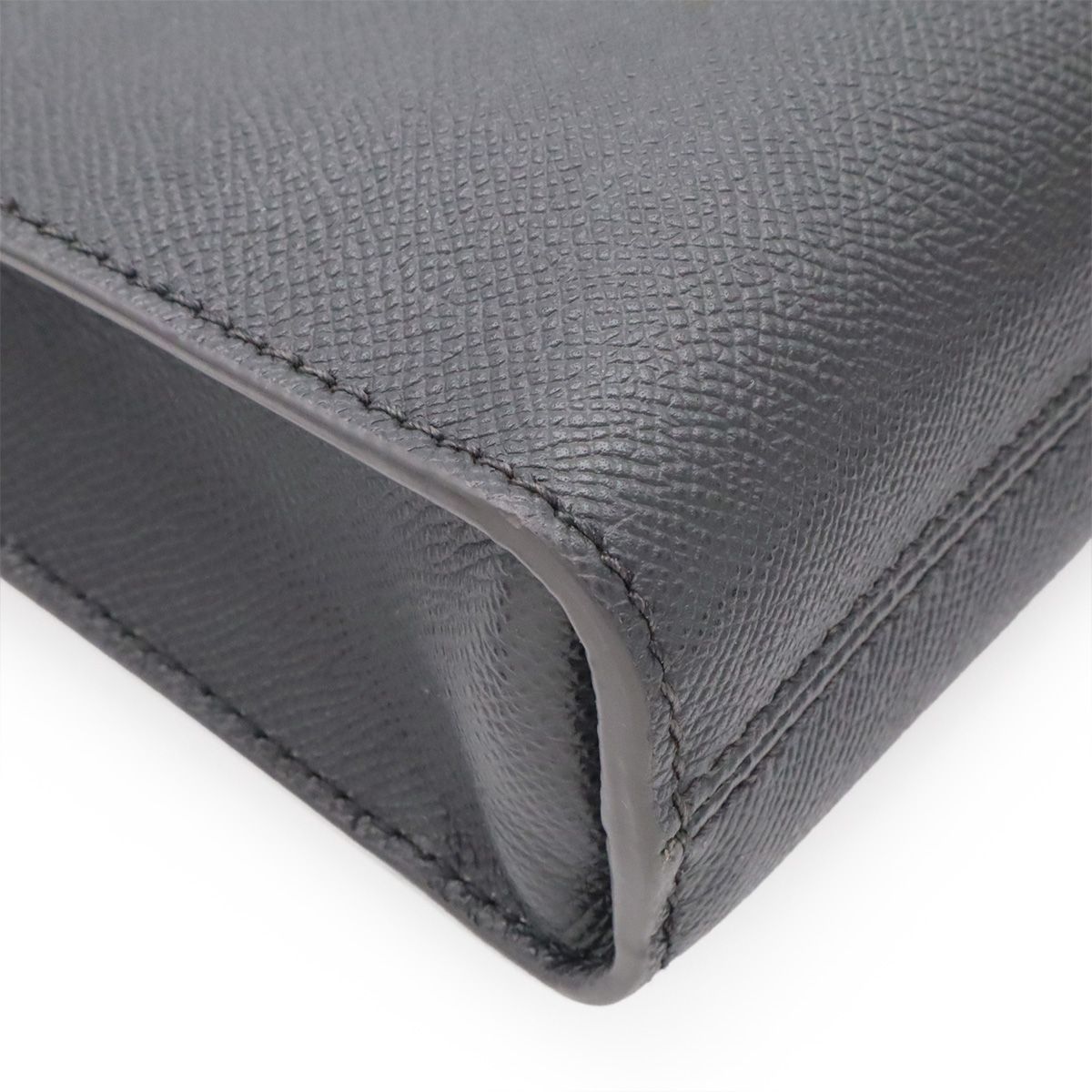 Bvlgari Man Messenger Bag Crossbody Leather Gray Silver — view 3