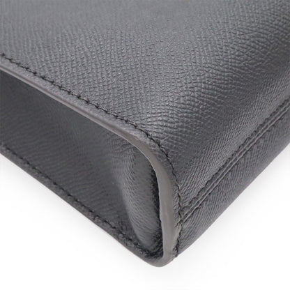 Bvlgari Man Messenger Bag Crossbody Leather Gray Silver — view 3