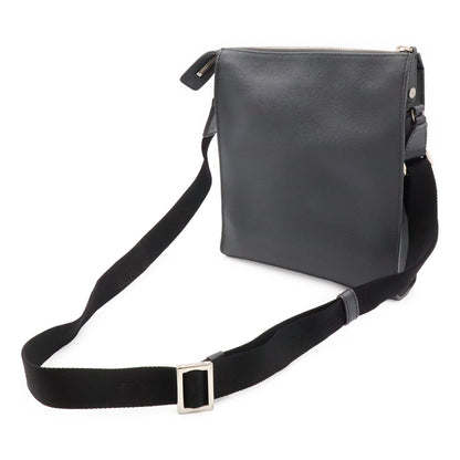 Bvlgari Man Messenger Bag Crossbody Leather Gray Silver — view 2