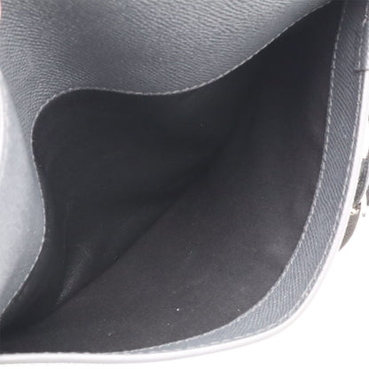 Bvlgari Man Messenger Bag Crossbody Leather Gray Silver — view 7
