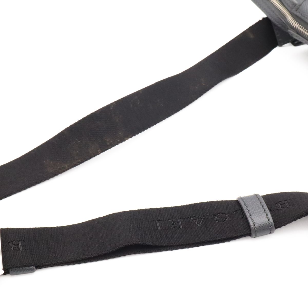 Bvlgari Man Messenger Bag Crossbody Leather Gray Silver — view 4