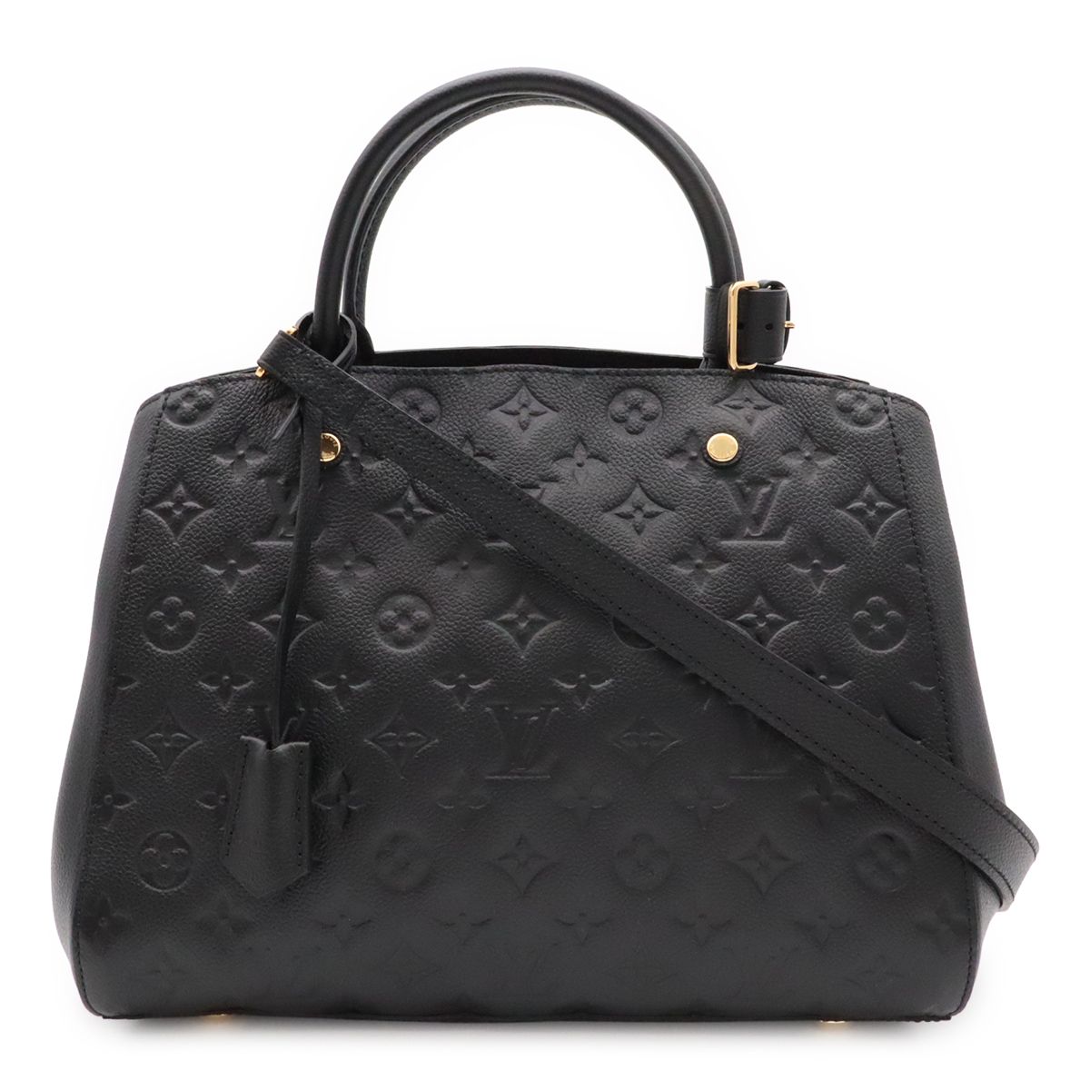 Louis Vuitton Monogram Empreinte Montaigne MM 2-Way Shoulder Bag Noir Black