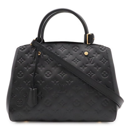 Louis Vuitton Monogram Empreinte Montaigne MM 2-Way Shoulder Bag Noir Black