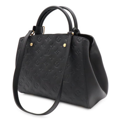 Louis Vuitton Monogram Empreinte Montaigne MM 2-Way Shoulder Bag Noir Black — view 2