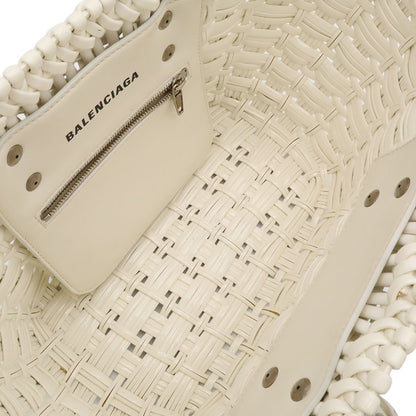 Balenciaga Bistro XS Basket 2-Way Shoulder Bag Straw White — view 5
