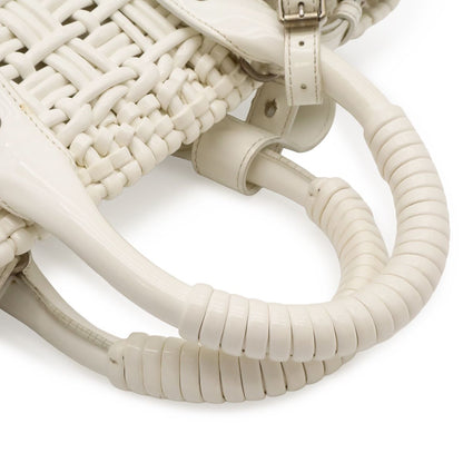 Balenciaga Bistro XS Basket 2-Way Shoulder Bag Straw White — view 4