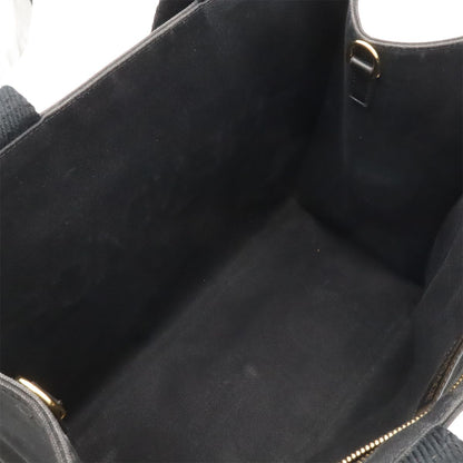Fendi Fendace Collaboration Tote 2-Way Shoulder Bag Canvas Black Gold — view 5