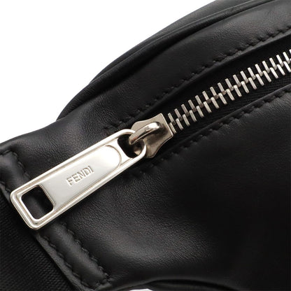 Fendi Bugs Monster Eye Belt Bag Waist Pouch Leather Black Yellow Silver — view 6