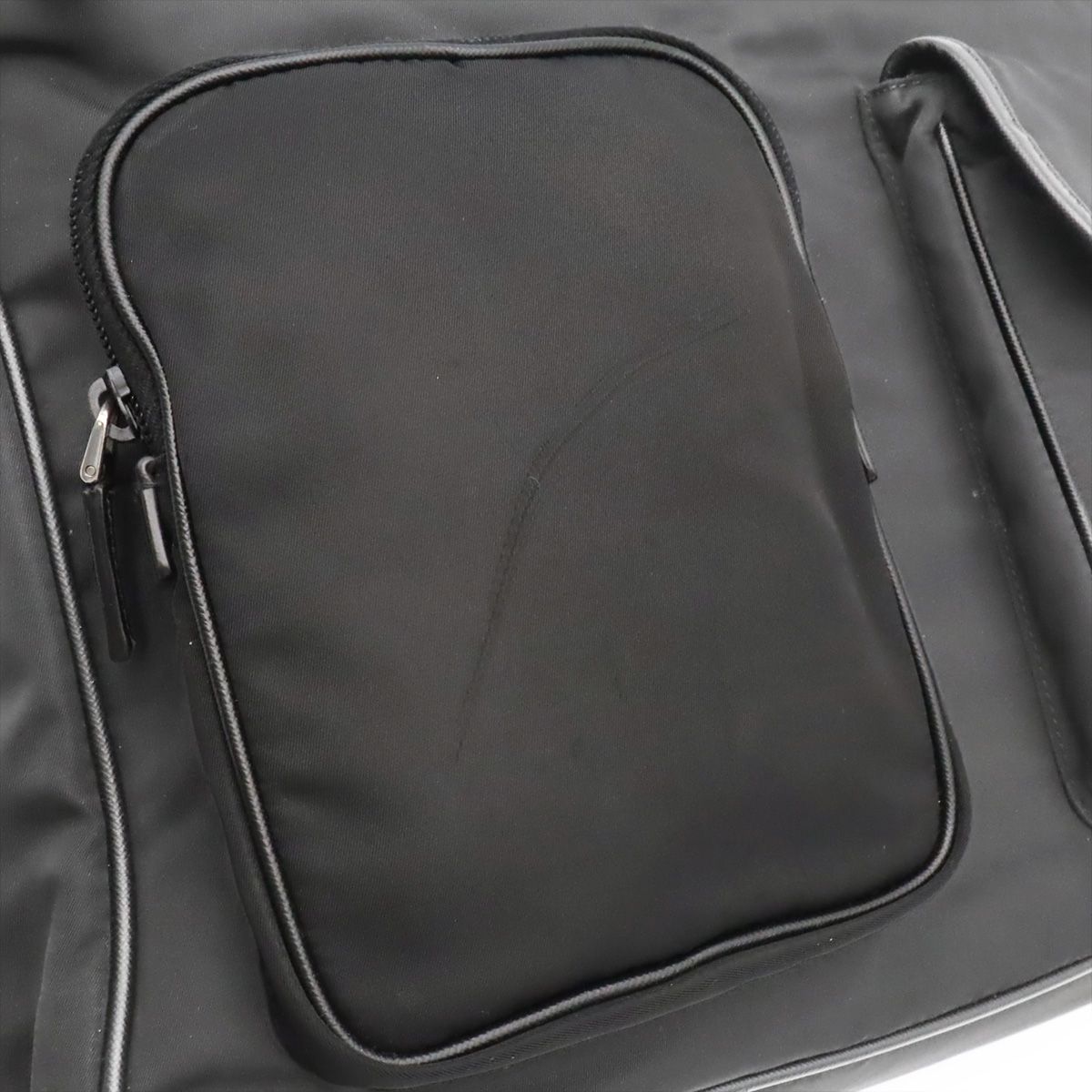Prada Business Briefcase Tote 2-Way Shoulder Bag Crossbody Nylon Leather Nero — view 8