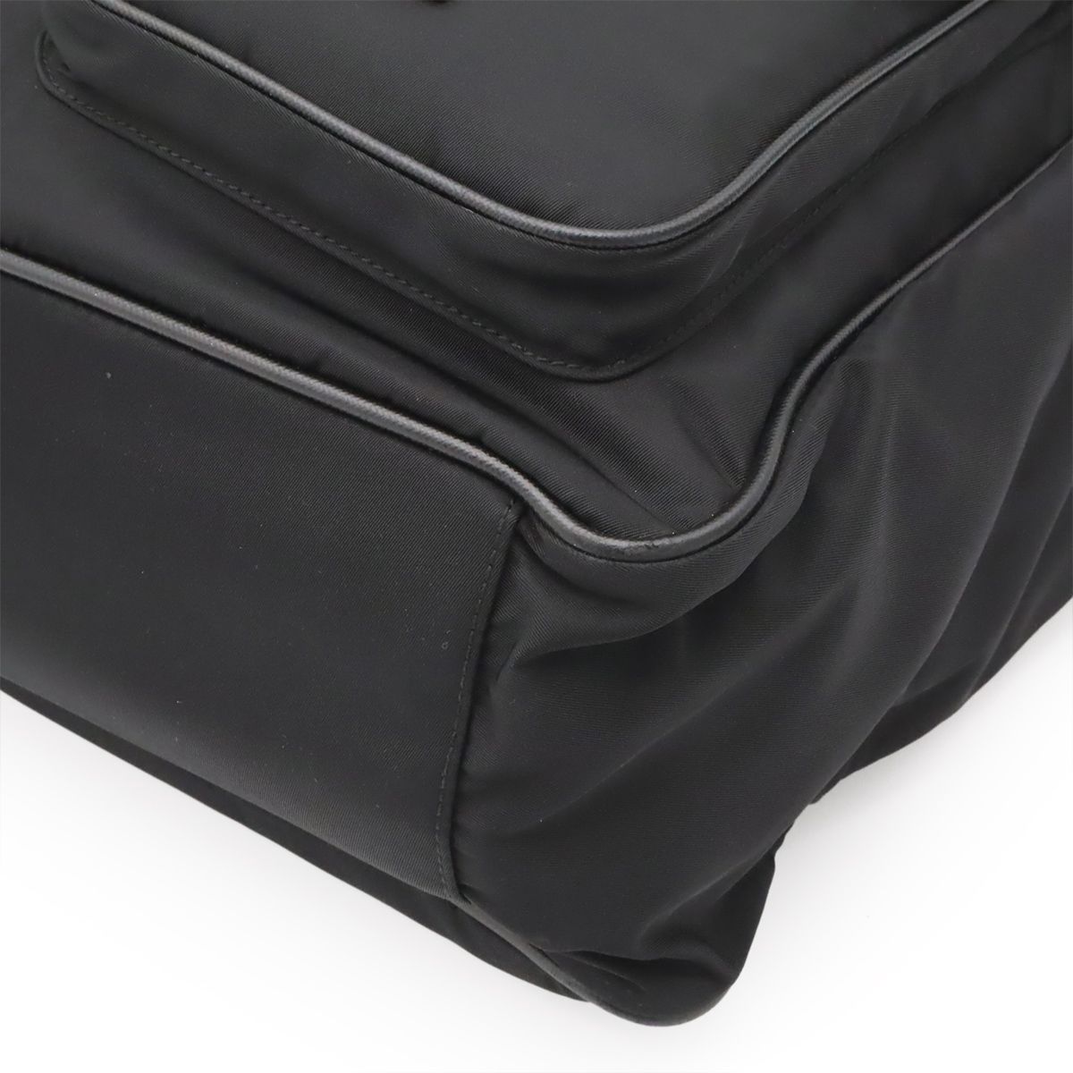Prada Business Briefcase Tote 2-Way Shoulder Bag Crossbody Nylon Leather Nero — view 3